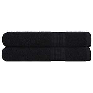 Brisače FROGN 2 kosa črne 100x200 cm 360 g/m²