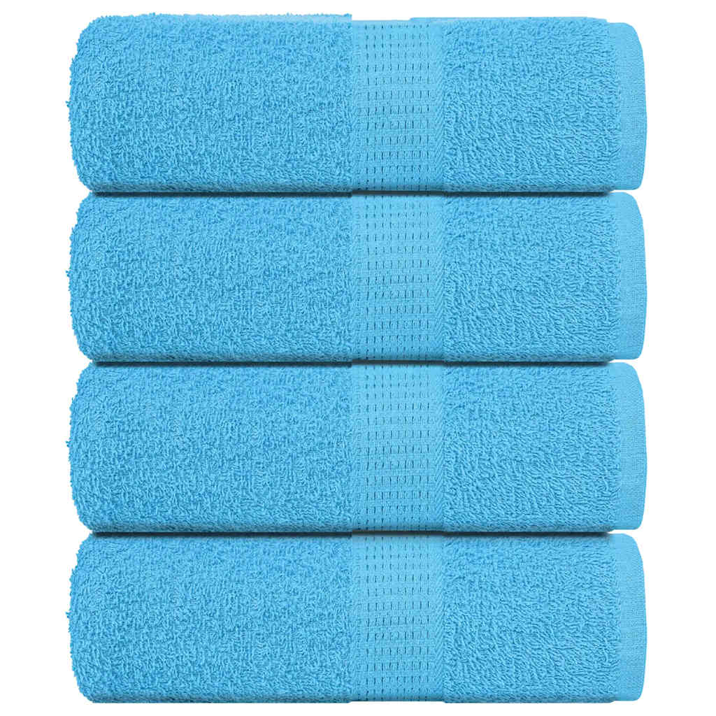 vidaXL Ručníky pro hosty FROGN 4 ks tyrkysové 30x50 cm 360 g/m²