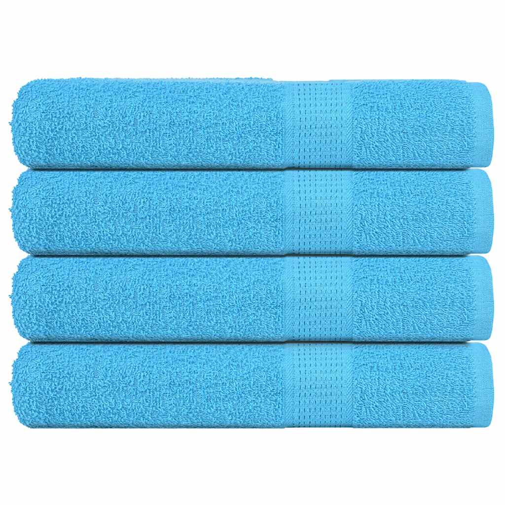 vidaXL Handdukar FROGN 4 st turkos 100x200 cm 360 gsm