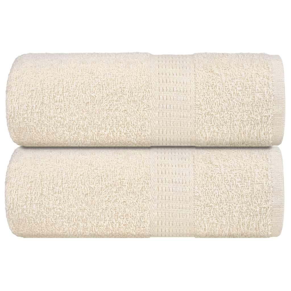 vidaXL Ručníky FROGN 2 ks krémové 30x30 cm 360 g/m²