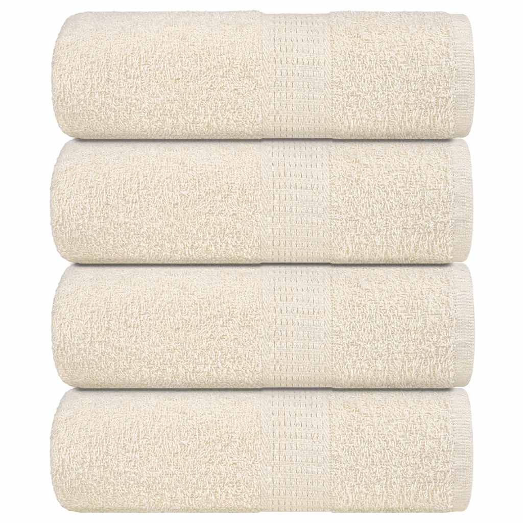 vidaXL Ručníky FROGN 4 ks krémové 30x30 cm 360 g/m²