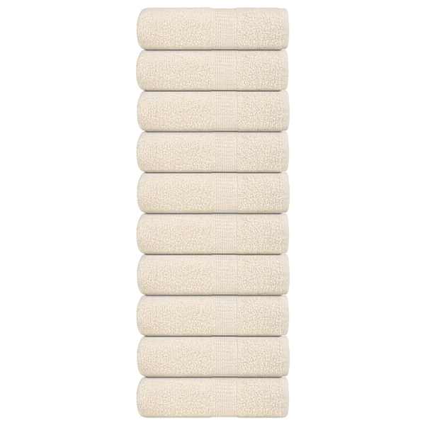vidaXL pesur&auml;tikud FROGN 10 tk, kreemjas, 30x30 cm, 360 g/m&sup2;