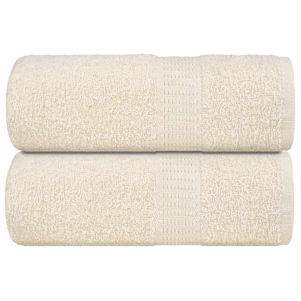 Gästetücher 2 Stk. Creme 30×50 cm 360 g/m² 100% Baumwolle