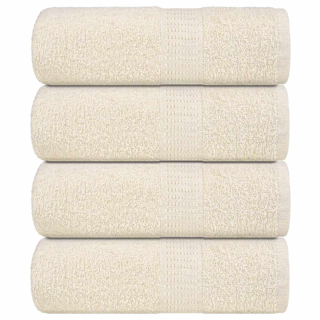 Gästetücher 4 Stk. Creme 30×50 cm 360 g/m² 100% Baumwolle