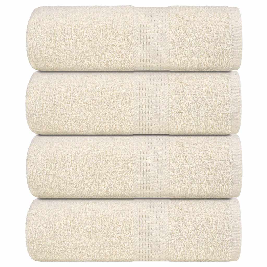 vidaXL Ručníky pro hosty FROGN 4 ks krémové 30x50 cm 360 g/m²
