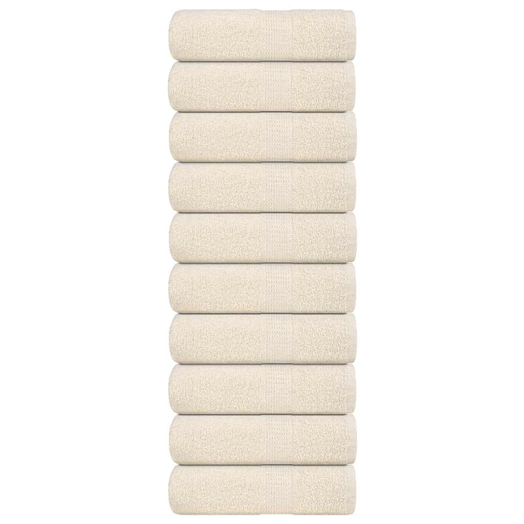 Gästetücher 10 Stk. Creme 30×50 cm 360 g/m² 100% Baumwolle