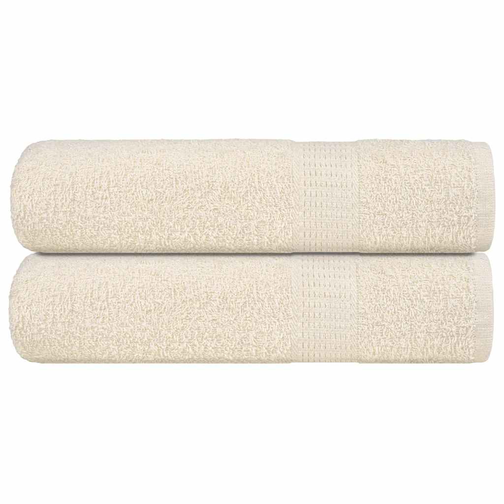 Handtücher 2 Stk. Creme 50×100 cm 360 g/m² 100% Baumwolle