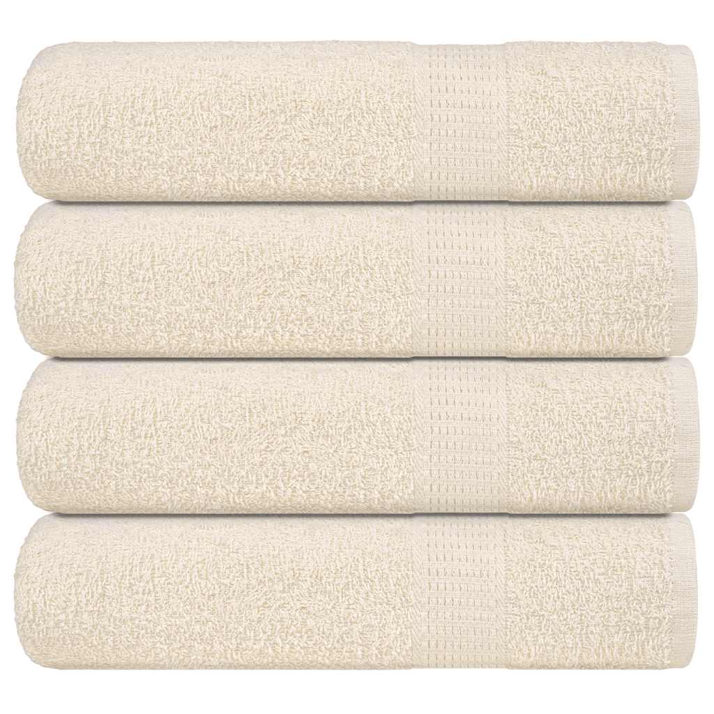 Handtücher 4 Stk. Creme 50×100 cm 360 g/m² 100% Baumwolle