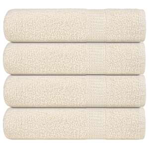 Brisače za roke FROGN 4 kosi kremne barve 50x100 cm 360 g/m²