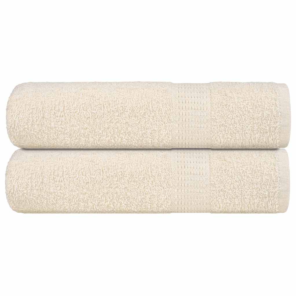 vidaXL Ručníky do sprchy FROGN 2 ks krémové 70 x 140 cm 360 g/m²