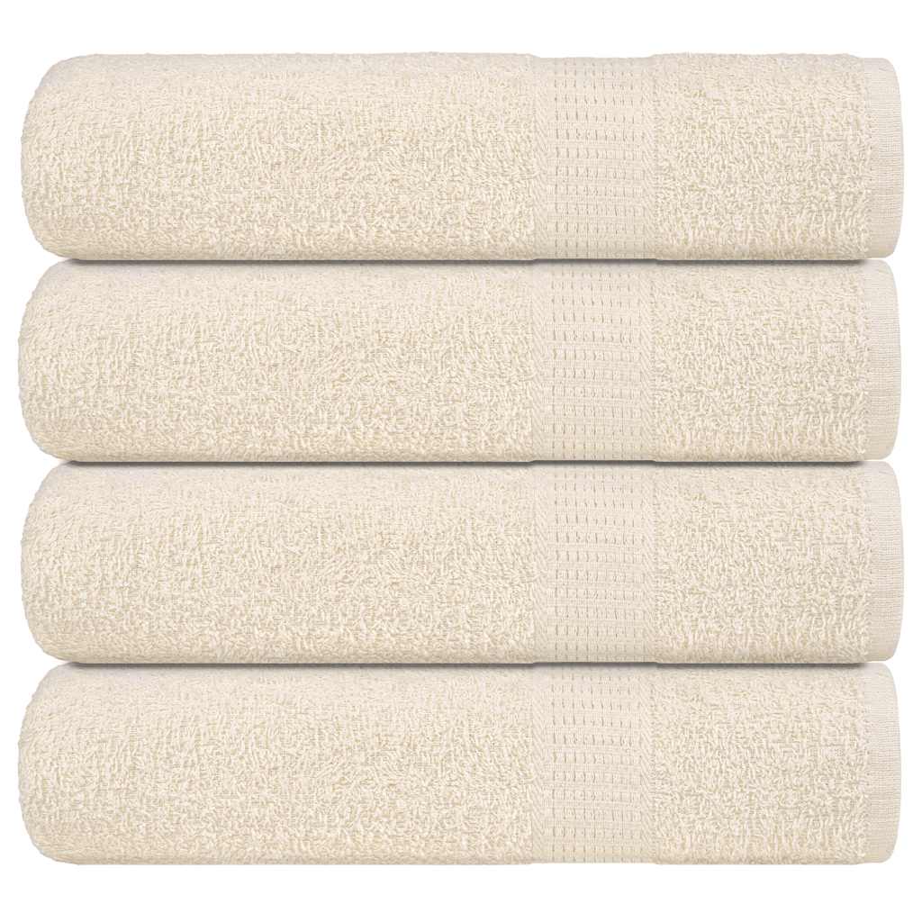 vidaXL Ručníky do sprchy FROGN 4 ks krémové 70 x 140 cm 360 g/m²