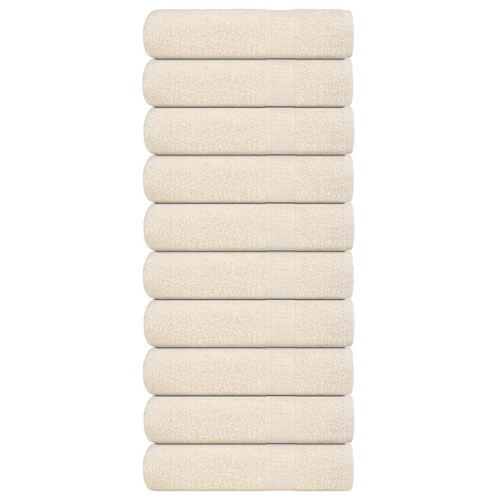 vidaXL Duschtücher 10 Stk. Creme 70x140 cm 360 g/m² 100% Baumwolle