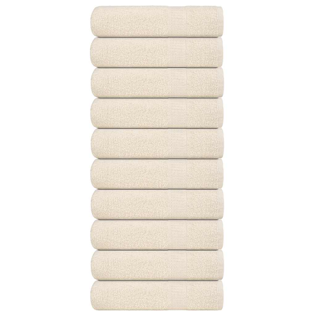 vidaXL Ručníky do sprchy FROGN 10 ks krémové 70x140 cm 360 g/m²