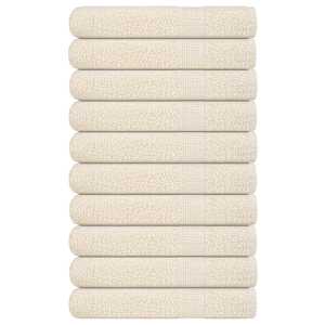 Savna brisače FROGN 10 kosov kremne barve 80x200 cm 360 g/m²