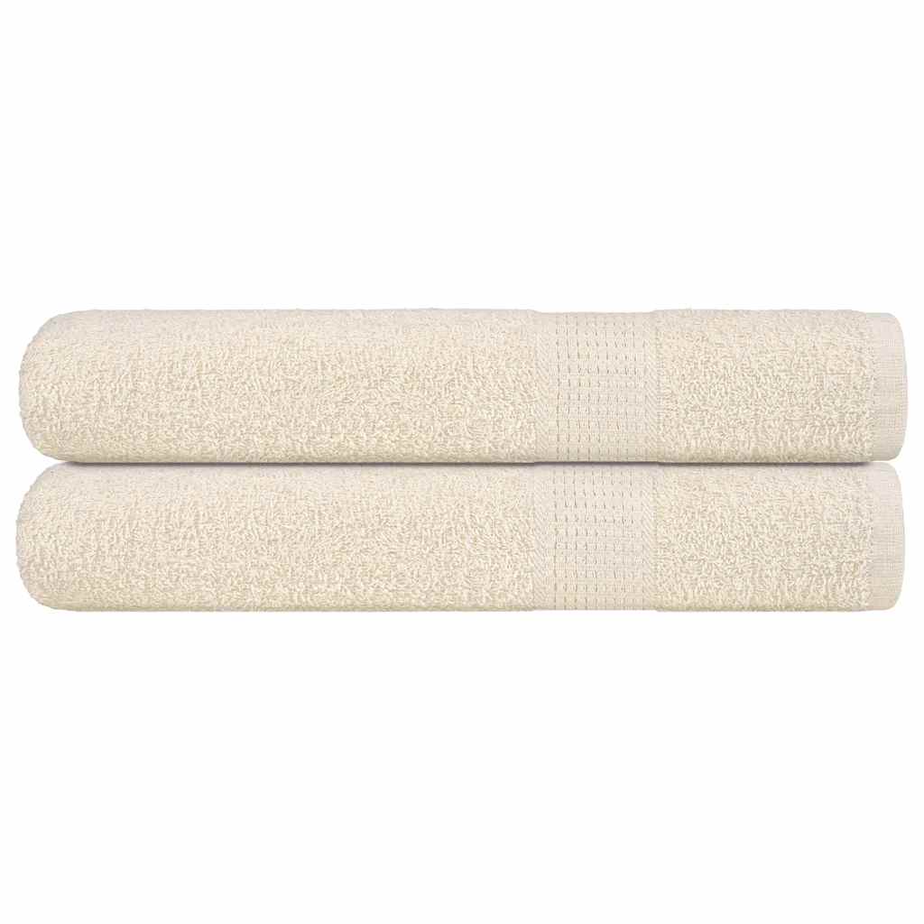 Handtücher 2 Stk. Creme 100×200 cm 360 g/m² 100% Baumwolle