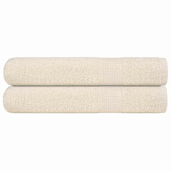 vidaXL r&auml;tikud FROGN 2 tk, kreemjas, 100x200 cm, 360 g/m&sup2;