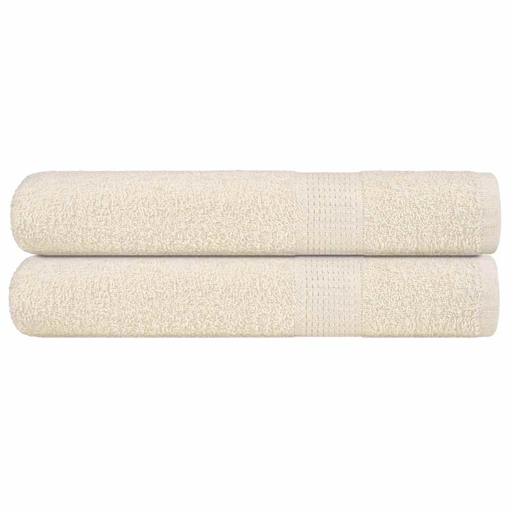 vidaXL Handdukar FROGN 2 st gräddvit 100x200 cm 360 gsm