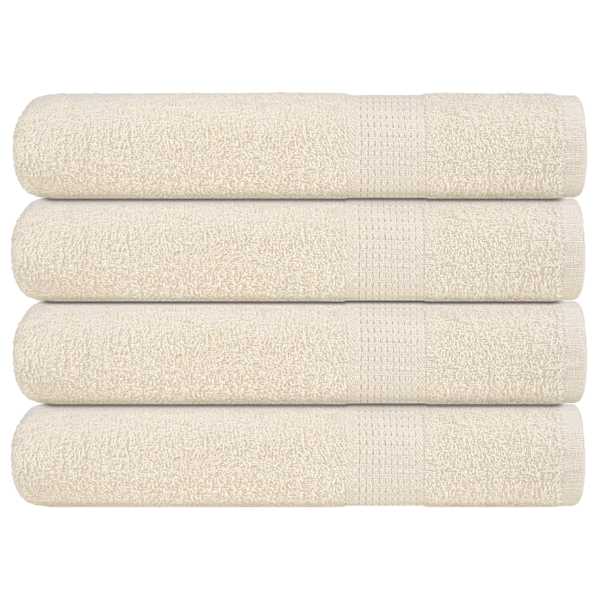 vidaXL r&auml;tikud FROGN 4 tk, kreemjas, 100x200 cm, 360 g/m&sup2;