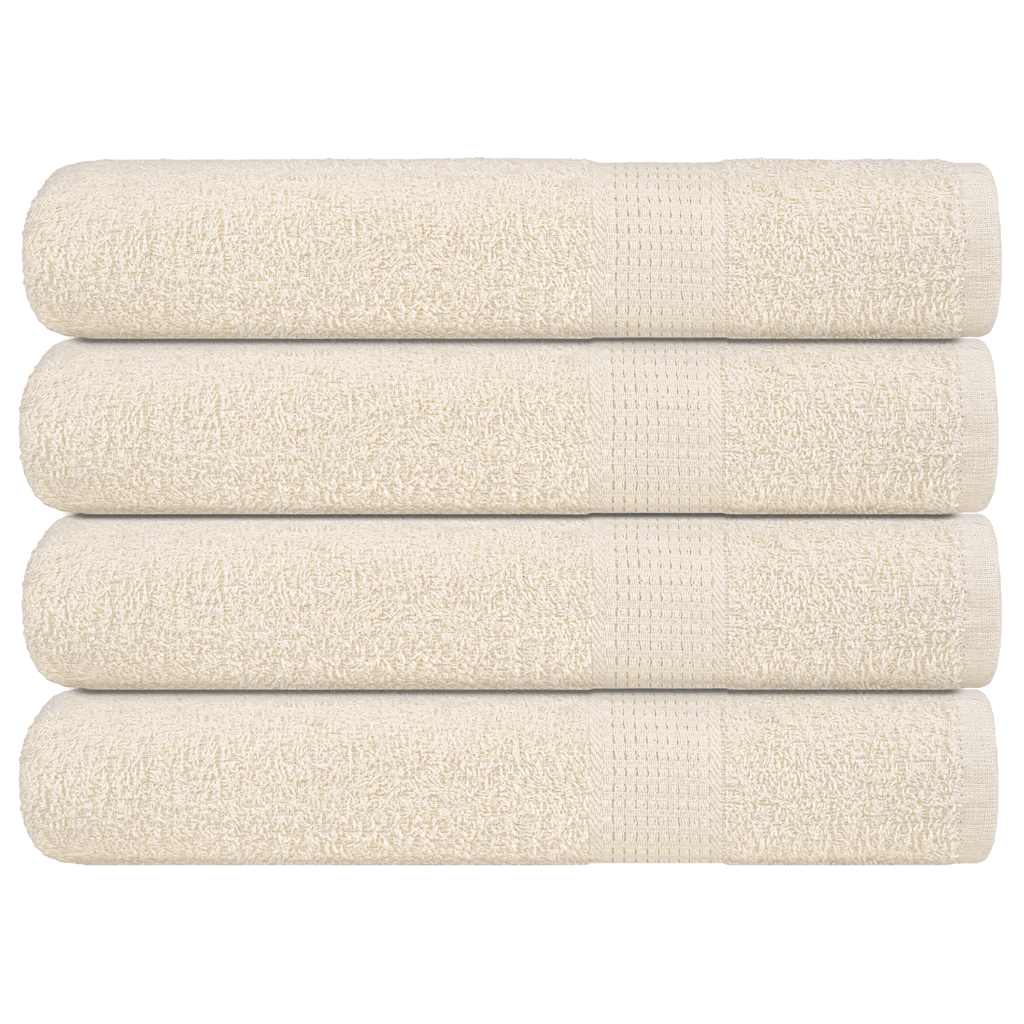 vidaXL Ručníky FROGN 4 ks krémové 100x200 cm 360 g/m²