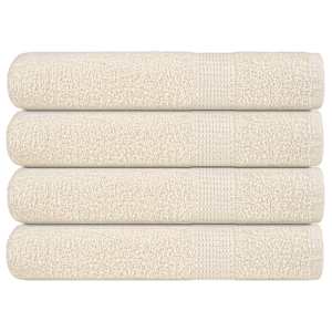 Brisače FROGN 4 kosi kremne barve 100x200 cm 360 g/m²