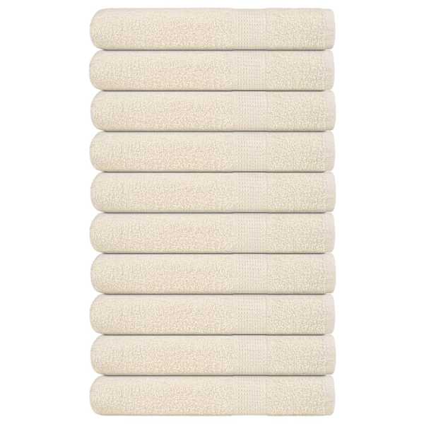 vidaXL r&auml;tikud FROGN 10 tk, kreemjas, 100x200 cm, 360 g/m&sup2;