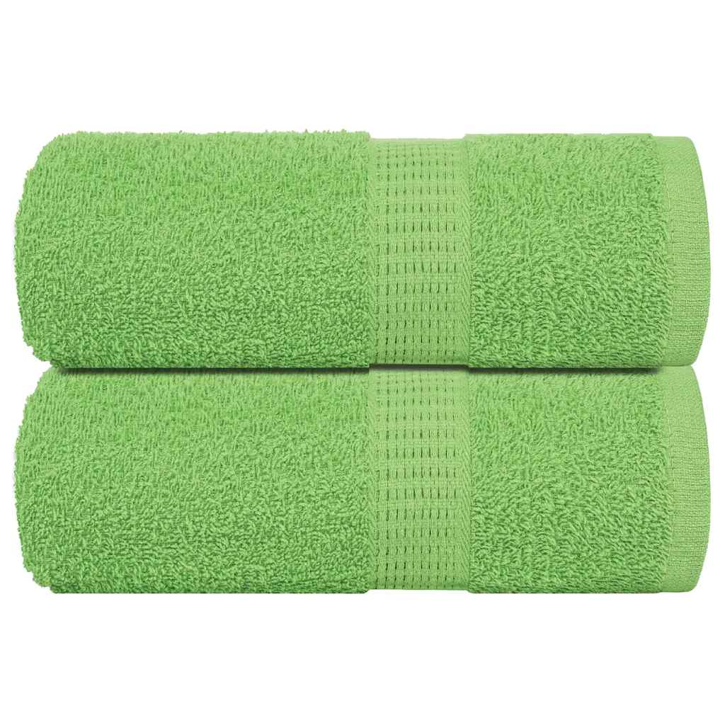 vidaXL Prosoape de săpun 2 buc Verde măr 30x30 cm 360 g/m² 100% bumbac