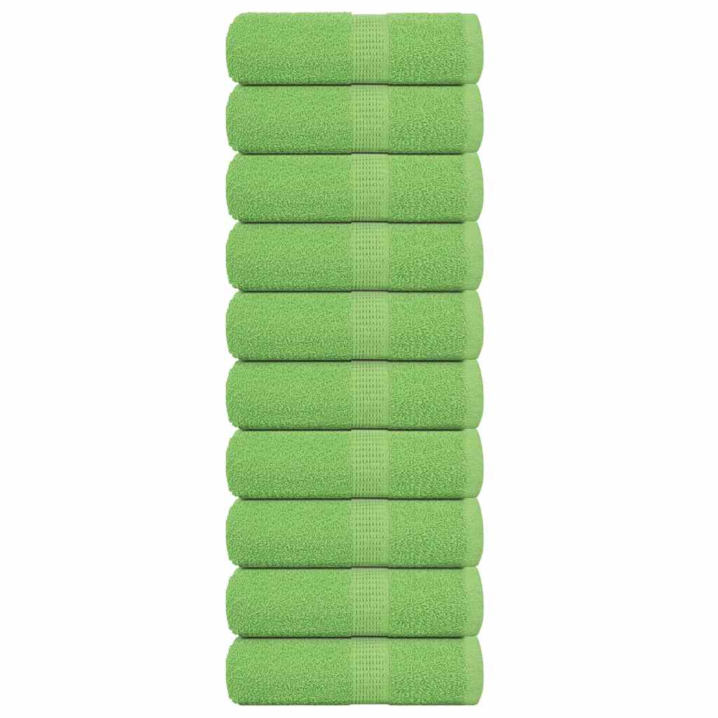 vidaXL Prosoape de săpun 10 buc Verde măr 30x30cm 360 g/m² 100% bumbac