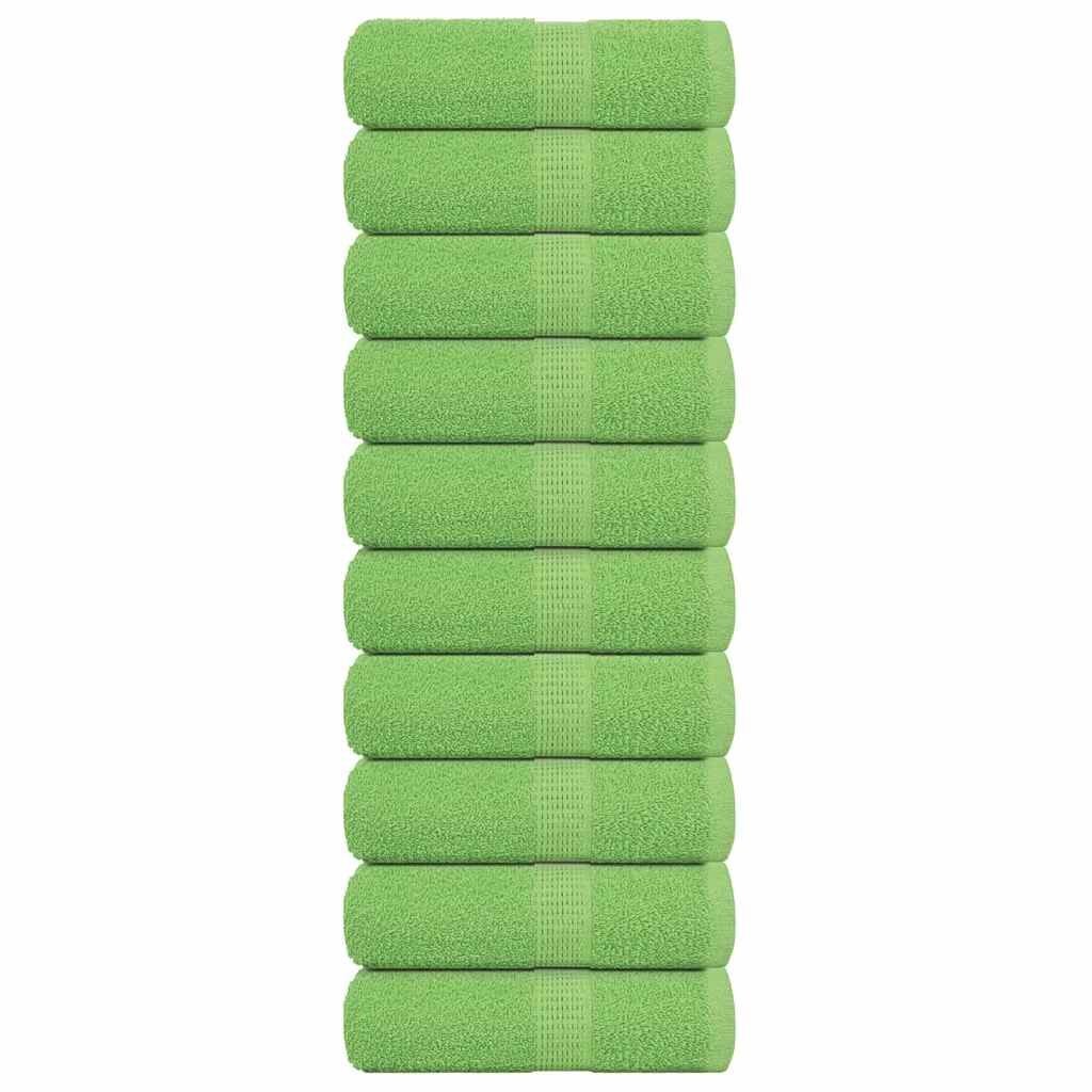 vidaXL Ručníky FROGN 10 ks jablečně zelené 30x30 cm 360 g/m²