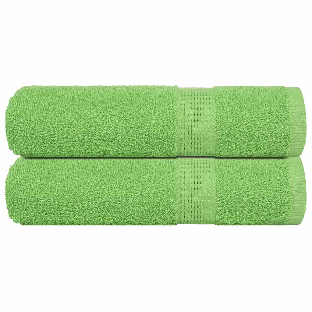 vidaXL Prosoape de mână 2 buc Verde măr 50x100 cm 360 g/m² 100% bumbac