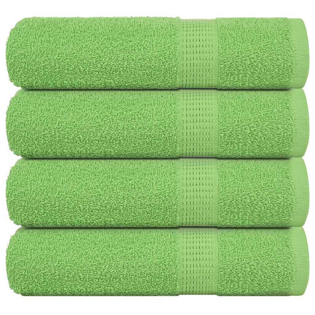 vidaXL Prosoape de mână 4 buc Verde măr 50x100 cm 360 g/m² 100% bumbac