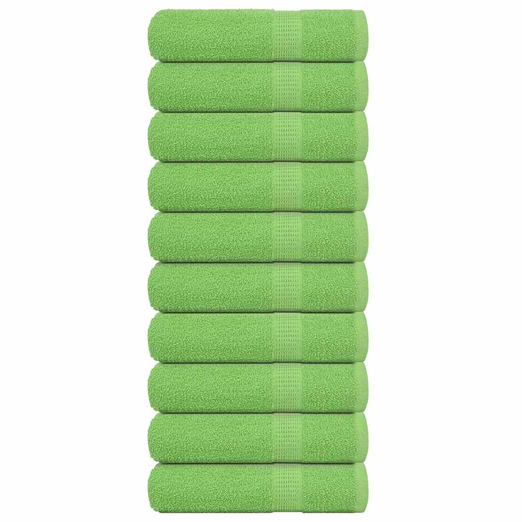 vidaXL Prosoape de mână 10 buc Verde măr 50x100cm 360 g/m² 100% bumbac