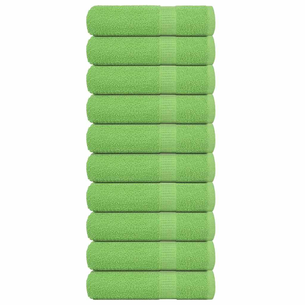 vidaXL Ručníky FROGN 10 ks jablečně zelené 50x100 cm 360 g/m²