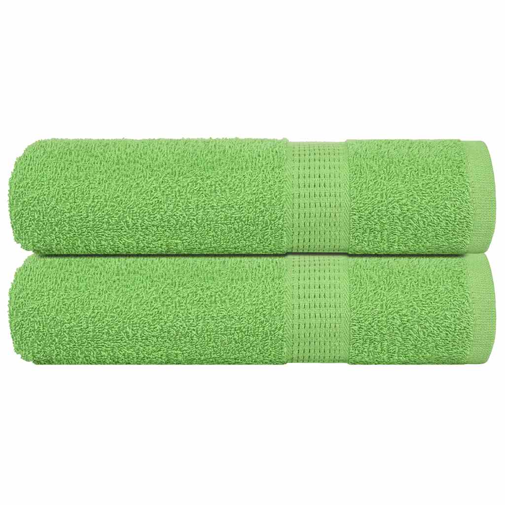 vidaXL Prosoape de duș 2 buc Verde măr 70x140 cm 360 g/m² 100% bumbac