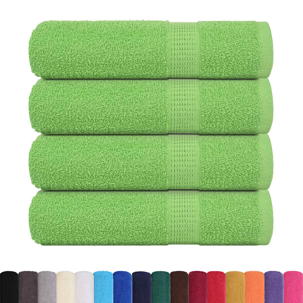 vidaXL Douchehanddoeken 4 st 70x140 cm 360 g/m² 100% katoen appelgroen afbeelding