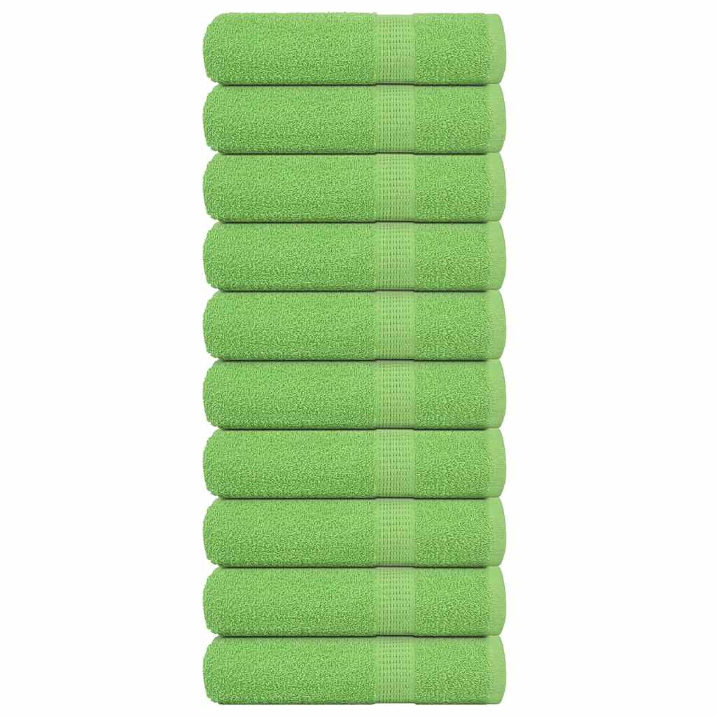 vidaXL Prosoape de duș 10 buc Verde măr 70x140 cm 360 g/m² 100% bumbac