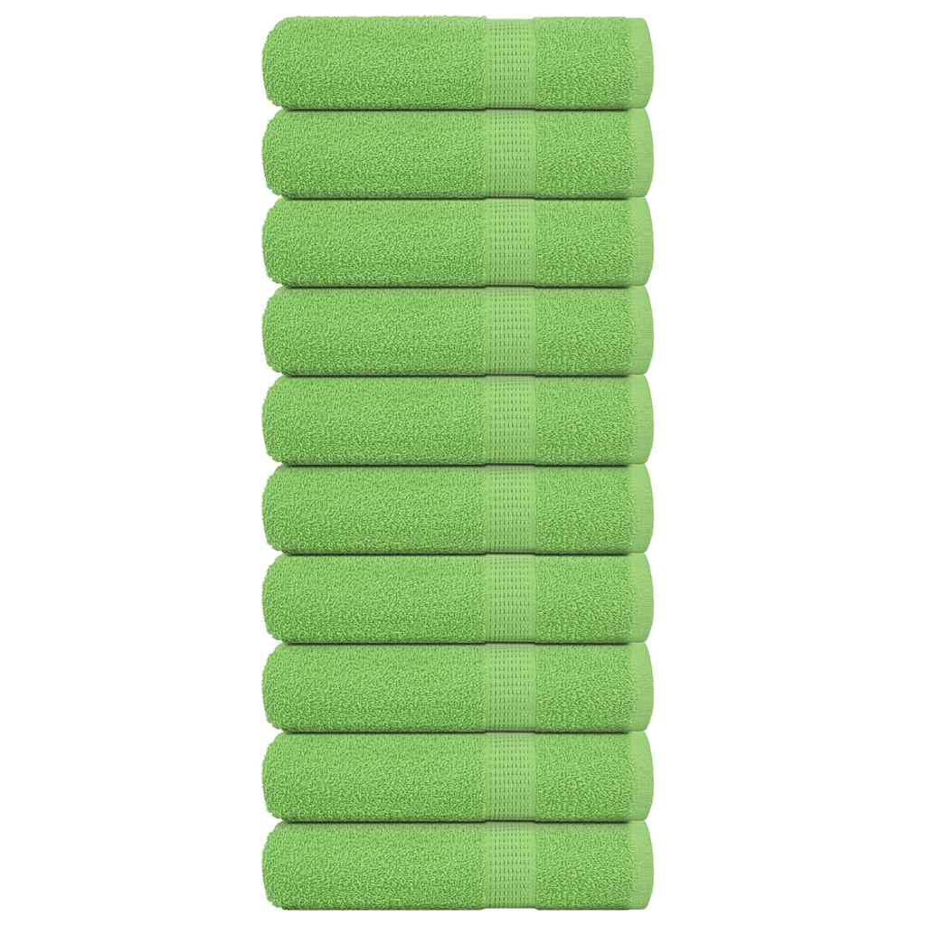 vidaXL Ručníky FROGN 10 ks jablečně zelené 100x150 cm 360 g/m²