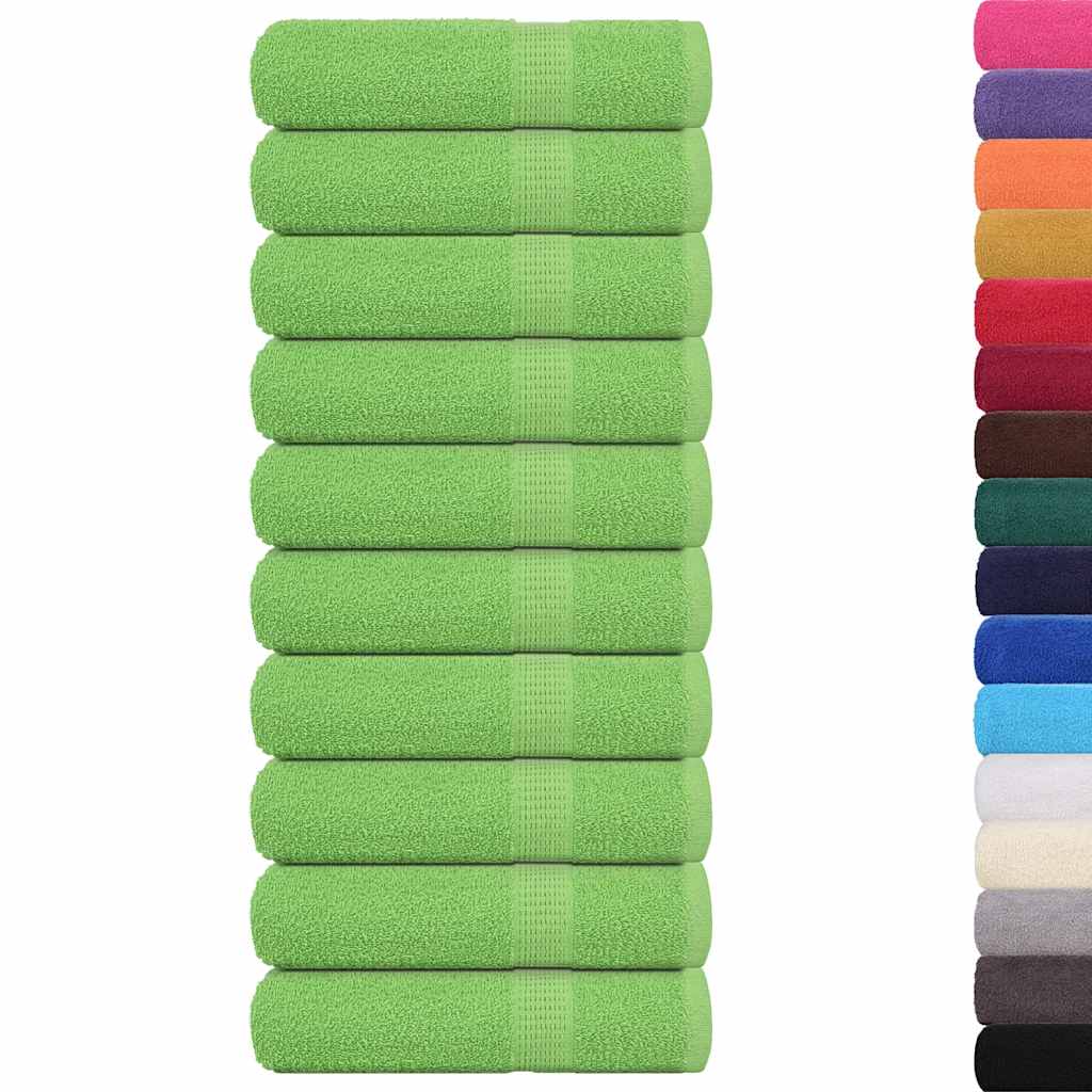vidaXL Badhanddoeken 10 st 100x150 cm 360 g/m² 100% katoen appelgroen afbeelding