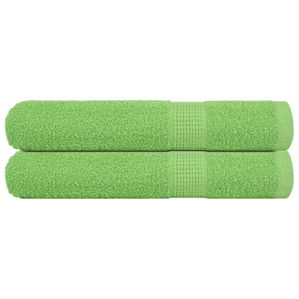 vidaXL Prosoape 2 buc Verde mere 100x200 cm 360 g/m² 100% bumbac