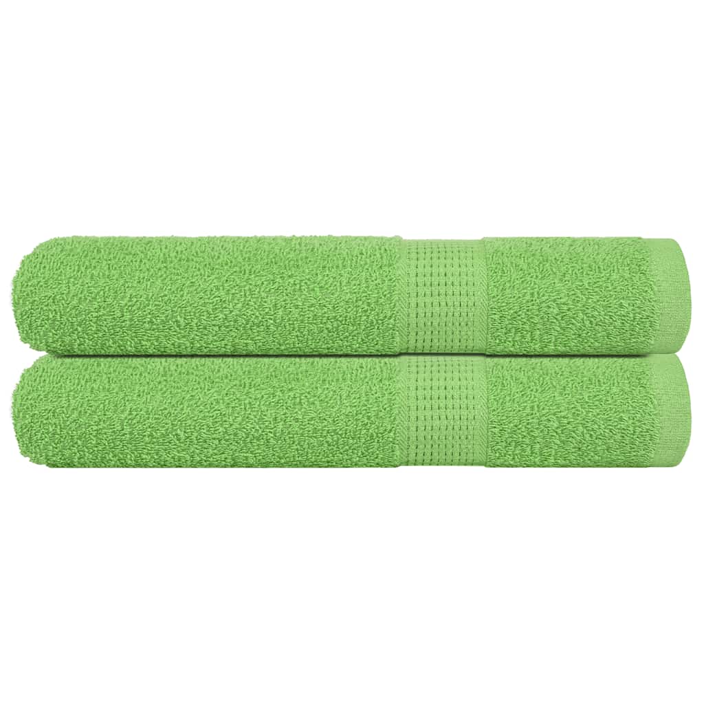 vidaXL Ručníky 2 ks jablkově zelené 100x200 cm 360 g/m² 100% bavlna