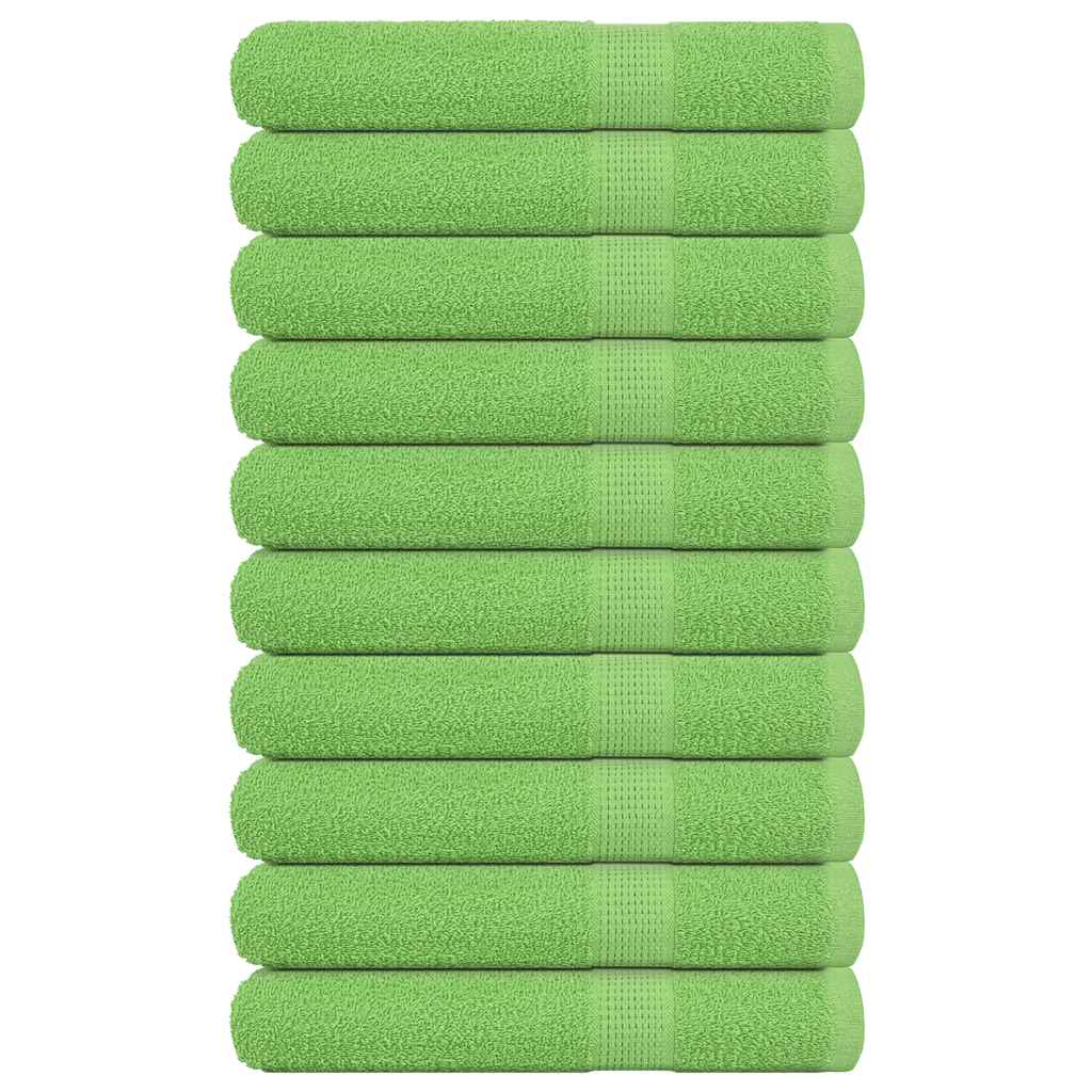 vidaXL Handdukar FROGN 10 st äppelgrön 100x200 cm 360 gsm
