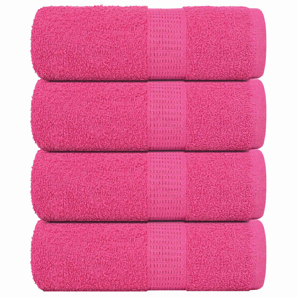 vidaXL Seiftücher 4 Stk. Rosa 30x30 cm 360 g/m² 100% Baumwolle