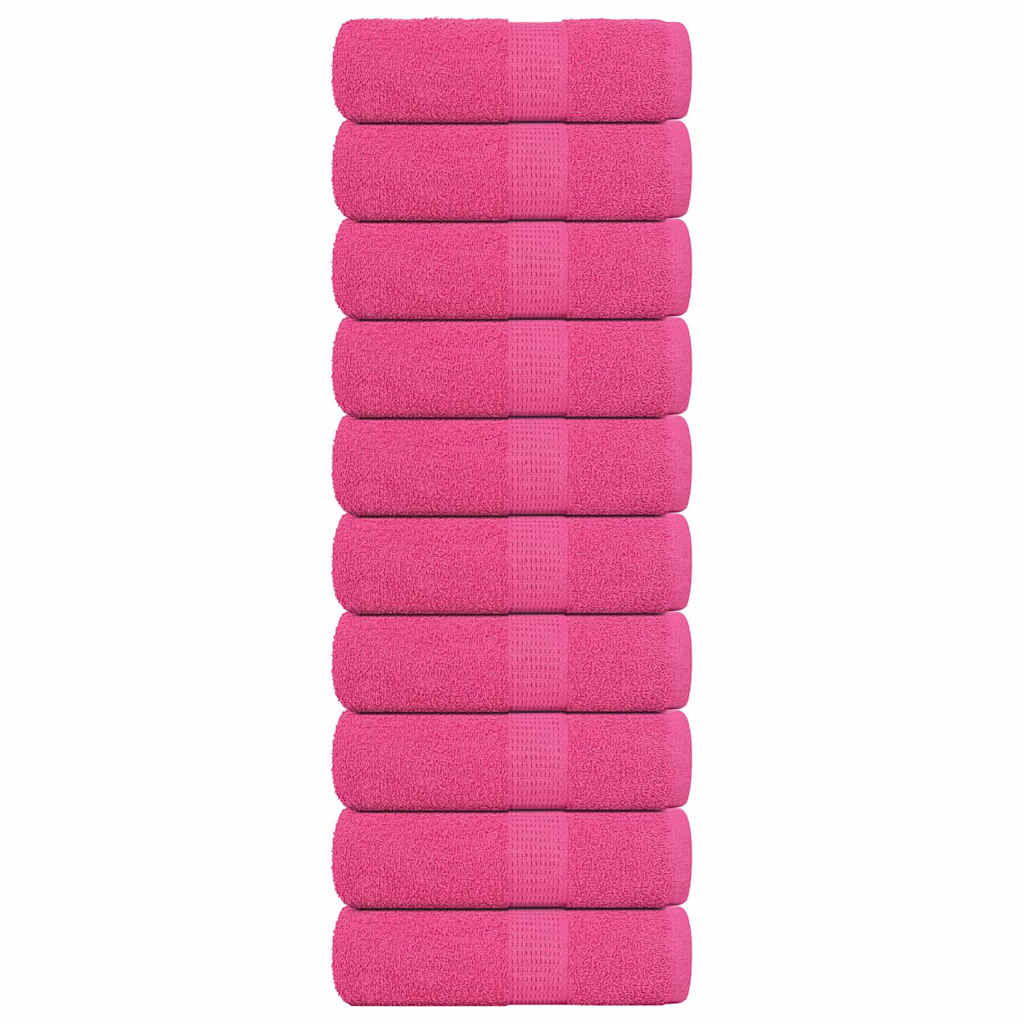 vidaXL Seiftücher 10 Stk. Rosa 30x30 cm 360 g/m² 100% Baumwolle