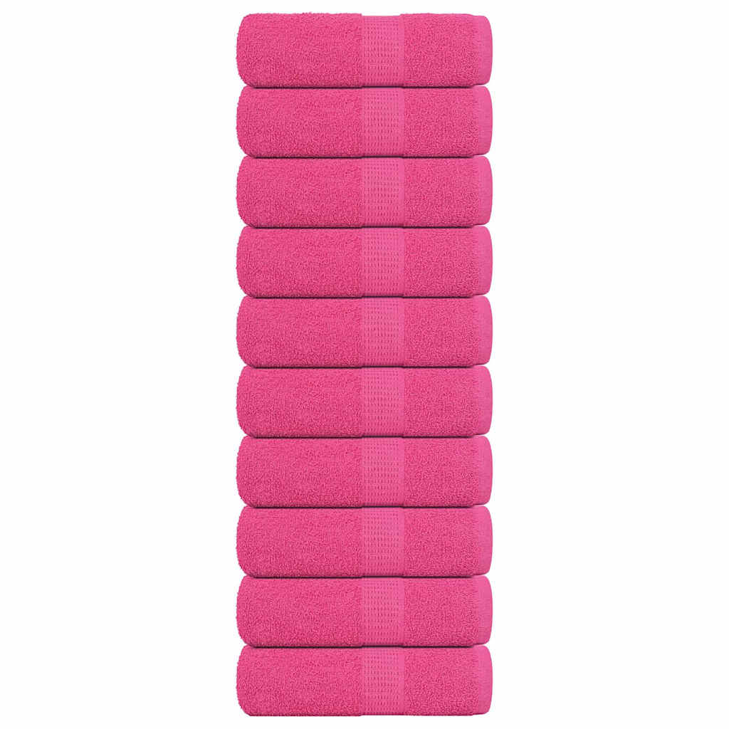 vidaXL Ručníky FROGN 10 ks růžové 30x30 cm 360 g/m²
