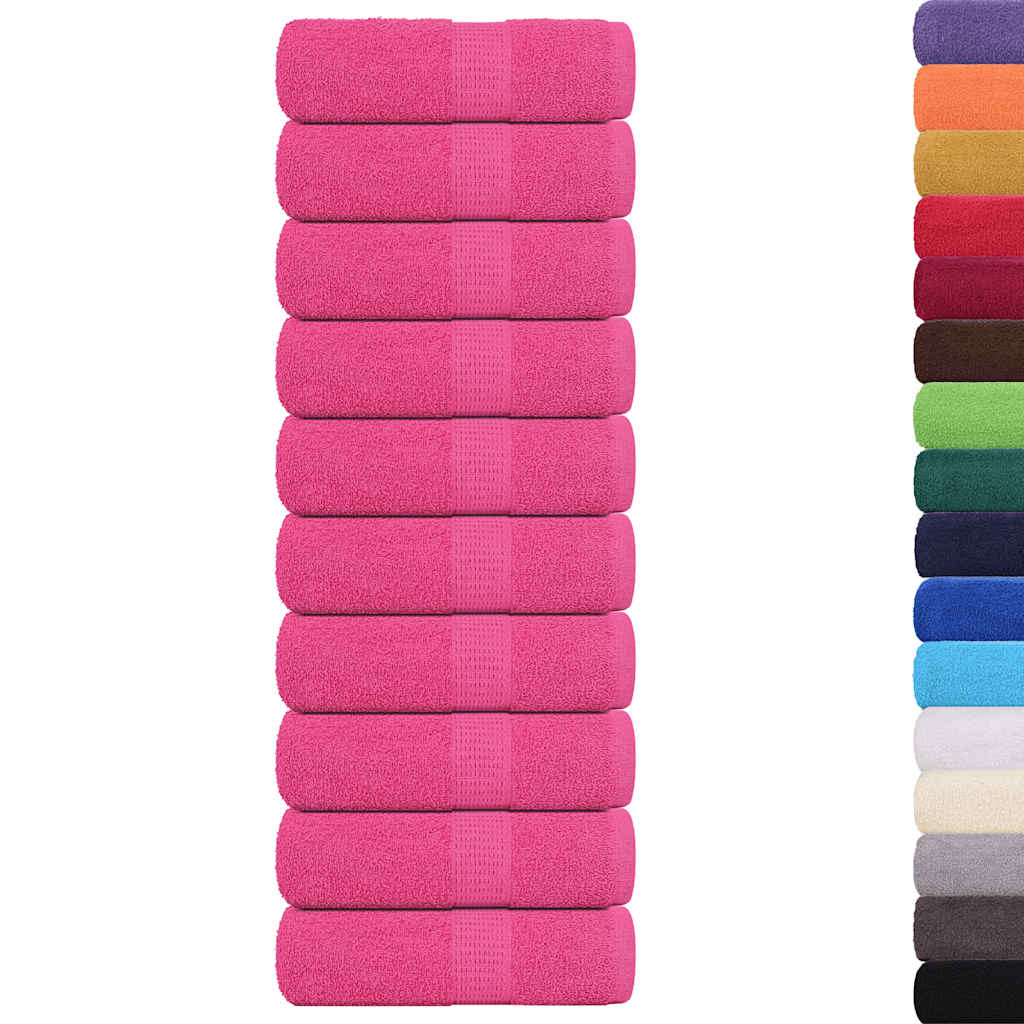 vidaXL Zeepdoekjes 10 st 30x30 cm 360 g/m² 100% katoen roze