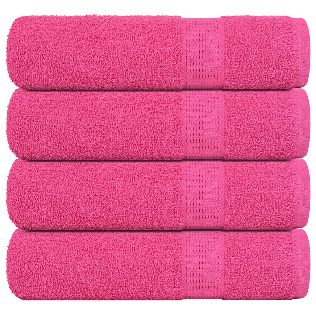 Handtücher 4 Stk. Rosa 50×100 cm 360 g/m² 100% Baumwolle