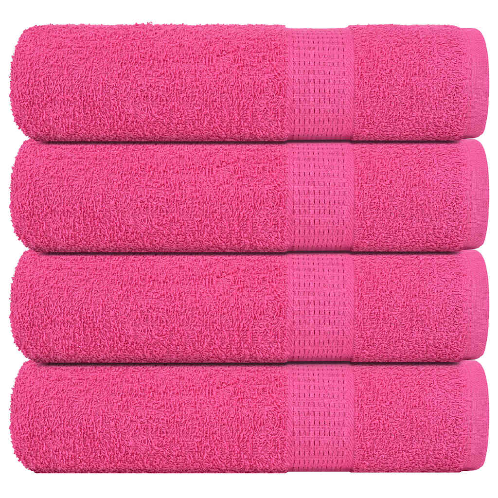 vidaXL Duschtücher 4 Stk. Rosa 70x140 cm 360 g/m² 100% Baumwolle