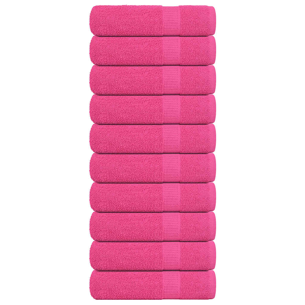 vidaXL Duschtücher 10 Stk. Rosa 70x140 cm 360 g/m² 100% Baumwolle