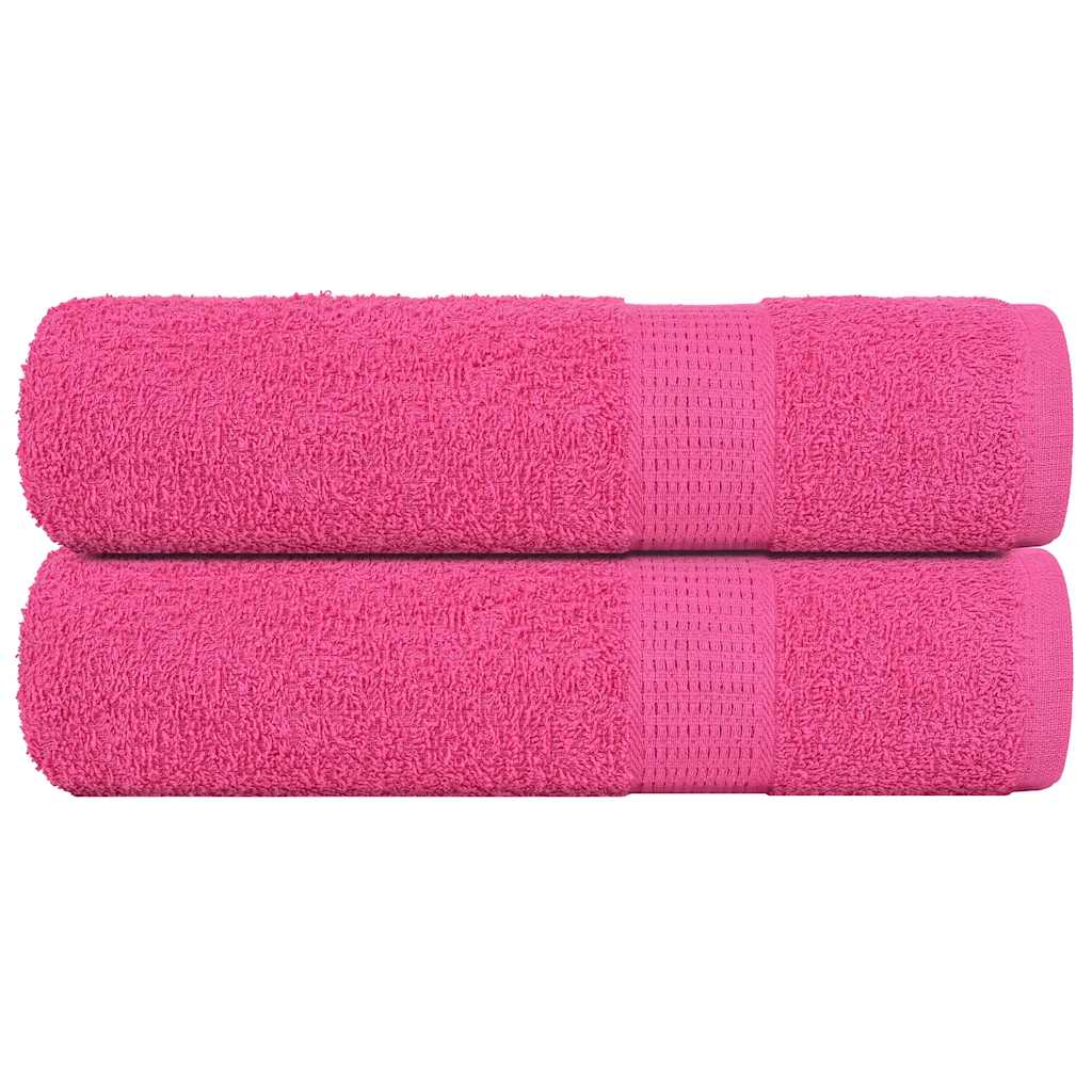 vidaXL Badetücher 2 Stk. Rosa 100x150 cm 360 g/m² 100% Baumwolle