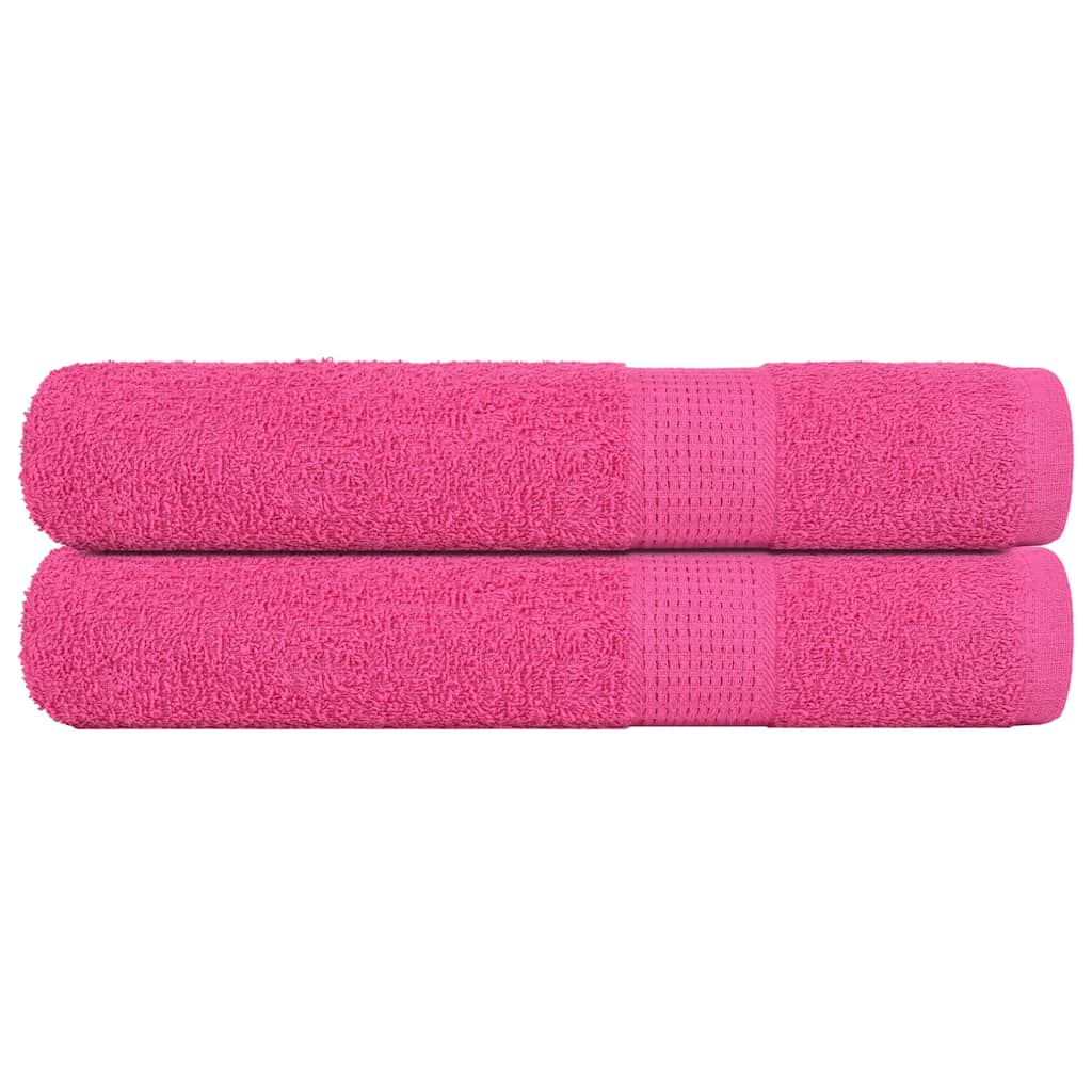 vidaXL Saunové osušky FROGN 2 ks růžové 80x200 cm 360 g/m²