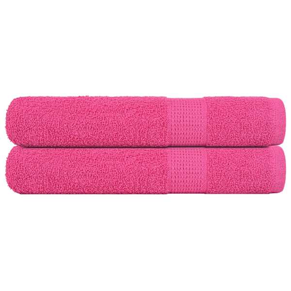 vidaXL r&auml;tikud FROGN 2 tk, roosa, 100x200 cm, 360 g/m&sup2;